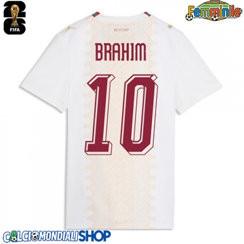 Maglie da calcio Marocco Brahim Diaz #10 Seconda Maglia Femminile Mondiali 2026  Manica Corta